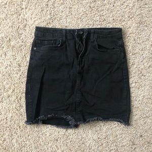 Nasty Gal Black Denim Skirt